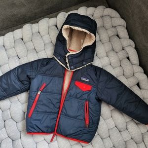Patagonia reversible Tribbles hooded jacket with removable hood